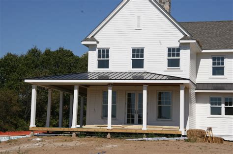 houses with metal roof porches|metal roof on porch only.